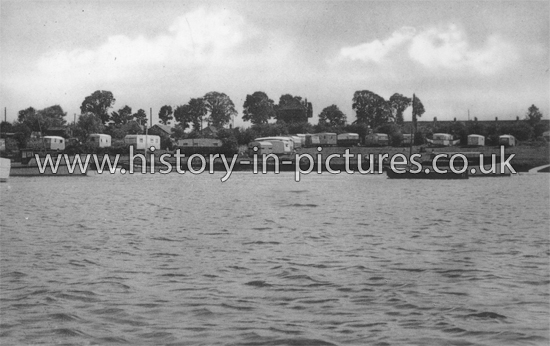 The River and Tower, Caravan Park, Hullbridge, Essex. c.1940's